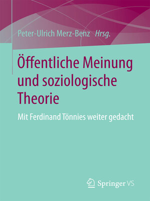 cover image of Öffentliche Meinung und soziologische Theorie